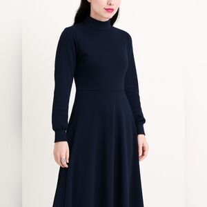 Alfani, NWT, Mock Neck, A-Line, Black Dress, Size Petite Small